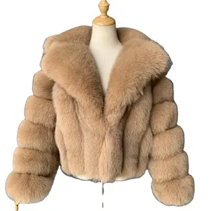 2021 new Women faux Fur Coat Warm Soft Rex Rabbit Fur Jacket With Big Real Fox Fur Collar Plus size women's coat ladies Overcoat