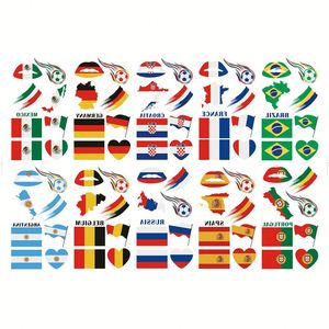 Autocollants personnalisés pour les fans de football - Tatouages temporaires pour les matchs de football et le soutien des équipes - Product Image 1