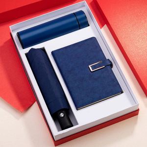 Nouveautés promotionnelles 2026, ensembles de cadeaux d'affaires classiques et créatifs, carnet, clé USB, bouteille d'eau, stylos, parapluies/ - Product Image 2