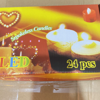 Bougies LED chauffe-plat - Lot de 24 bougies sans fumée à piles pour mariage, fête, décoration intérieure - Meilleure vente