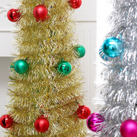 Ornements de Noël Paillettes Colorées Tops Pliables Télescopiques Arbre de Noël Ornements de Noël