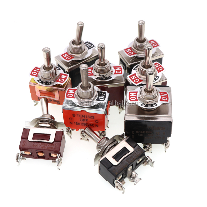 switch 有機el E-TEN1322 6-Pin Toggle Switch - 15A 250V Heavy Duty ON-OFF-ON