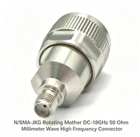 Adaptateur coaxial RF rotatif N/S MA-JKG DC-18GHz 50 Ohm en acier inoxydable, connecteur haute fréquence de précision pour ondes millimétriques