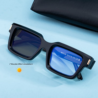 Nouvelles Lunettes de Soleil Photochromiques UV400 à Monture Carrée Pleine, Style Européen et Américain, pour Hommes, Idéales pour la Conduite en Extérieur - Collection 2026