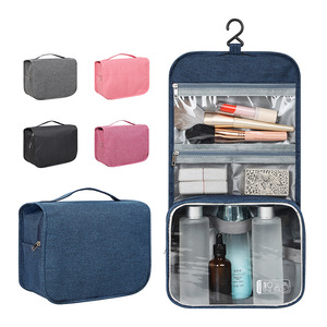 Bolsa de Aseo Feishibao con Gancho, Impermeable, Organizador de Maquillaje de Viaje, Rectangular, Negro, Azul Marino, Rosa, Rojo Rosa, Gris, para Baño - Product Image 1