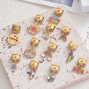 2025 New Stainless Steel Italian Charms 18k Gold Plated Color <b>rainbow</b> <b>Candy</b> Italian Charm Pendant Bracelet - Product Image 2
