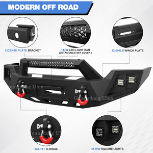 Parachoques Tacoma de 3. ª generación, parachoques de <span class=keywords><strong>cabrestante</strong></span> delantero para camioneta <span class=keywords><strong>4x4</strong></span> y parachoques de paso trasero con <span class=keywords><strong>LED</strong></span> para Toyota Tacoma 2016-2023 de acero al carbono - Product Image 2