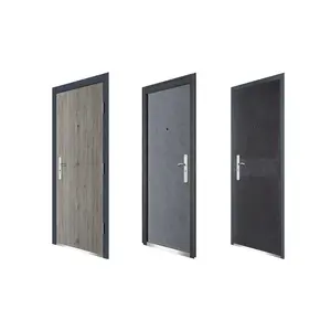 Diseño de puerta de seguridad de acero Puertas de acero de seguridad exterior Puerta de metal exterior