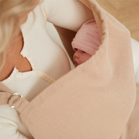 Couverture d'allaitement en mousseline de polyester respirante pour bébé, avec fermeture à boucle pour la discrétion de la maman
