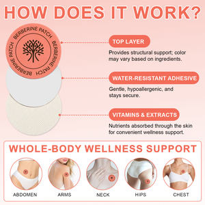 Acentiallabs Private Label OEM 30 Pack Vitality Nutritional <span class=keywords><strong>Weight</strong></span> <span class=keywords><strong>Loss</strong></span> Vegan Berberine Transdermal Patches untuk Wanita - Product Image 4