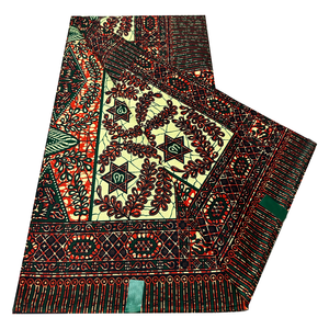 Nouvel Arrivage <span class=keywords><strong>6</strong></span> Yards Tissu Africain Véritable Cire Hollandaise Couleur Pagne Super Coton pour Couture - Product Image 1