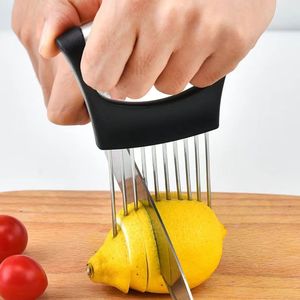 SYH1353 in acciaio inox manuale frutta verdura fettina <span class=keywords><strong>di</strong></span> taglio assistente con forcella ad ago fisso e manico in plastica - Product Image 2