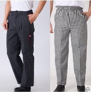 Uniforme de cocina para restaurante, pantalones de <span class=keywords><strong>Chef</strong></span> holgados para hombre, pantalones de trabajo estampados con cintura elástica - Product Image 5