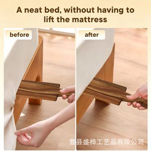 Organizador de Sábanas de Madera, Elevador de Colchones de Madera Maciza con Asa, Cambiador de Sábanas para Uso Doméstico, Diseño Minimalista - Product Image 4