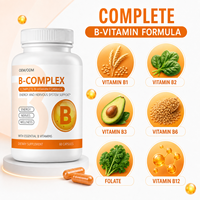 Capsules de complexe B à formule personnalisée, complément nutritionnel quotidien pour la vitalité, fournisseur OEM ODM de produits à marque privée
