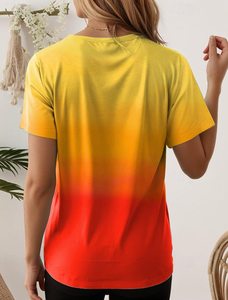 T-shirt <span class=keywords><strong>Oversize</strong></span> Estiva da <span class=keywords><strong>Donna</strong></span> con Stampa 3D Sfumata a Maniche Corte, Casual, Stile Streetwear, Moda Y2K - Product Image 3