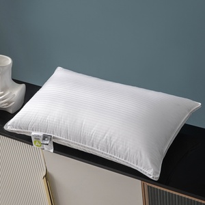 Oreillers de lit de collection hôtelière, <span class=keywords><strong>oreiller</strong></span> personnalisé en duvet de plumes <span class=keywords><strong>d</strong></span>'<span class=keywords><strong>oie</strong></span> originales avec <span class=keywords><strong>taie</strong></span> <span class=keywords><strong>d</strong></span>'<span class=keywords><strong>oreiller</strong></span> en coton pour dormir - Product Image 5
