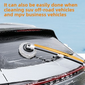 <span class=keywords><strong>Brosse</strong></span> de lavage de voiture rétractable douce anti-dommages avec manche courbé – Outil de nettoyage spécial pour essuie-glace - Product Image 5