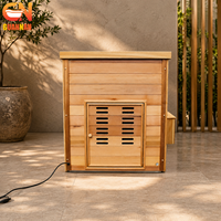 Bain froid de luxe en bois avec refroidisseur, baignoire à glace à température contrôlée pour salle de sauna