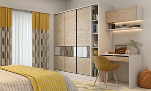 <span class=keywords><strong>Armadio</strong></span> Moderno Skyline 2025 <span class=keywords><strong>Bianco</strong></span> Opaco con Porta Scorrevole in Legno per Camera da Letto - Product Image 4