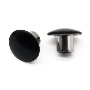 Rivets semi-tubulaires en acier inoxydable 304, tête noire peinte, 3 mm, 4 mm, 5 mm, norme ISO, marque Saitong, pour chaises et meubles - Product Image 1