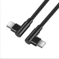 Codo 60W USB C a tipo C Cable de datos de carga rápida para teléfono celular Android