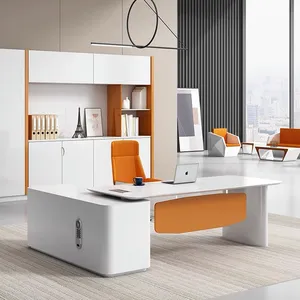 Direktur Eksekutif Mewah Boss Besar Desain Meja Kantor Kayu Modern Di Furnitur Kantor