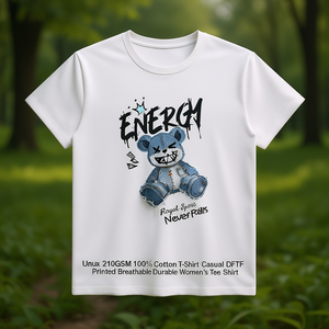 T-Shirt Unisex 210GSM 100% Cotone, Casual con Stampa DTF, Traspirante e Resistente, Maglietta da Donna - Product Image 3