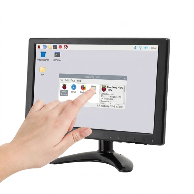 Raspberry Pi Linux System Compatible 10 Inch Touch Screen Monitor 1080P Full HD LCD Display Touchscreen Monitor
