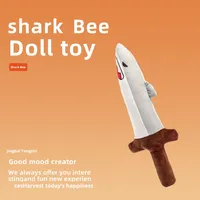 Jouet en peluche géant super doux Jingbai Tongzi, design original, requin drôle et amusant, unisexe, 13 ans et plus, 31cm-50cm