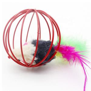 बिल्ली खिलौना प्लग माउस धातु पिंजरे इंटरैक्टिव व्यायाम पंख गेंद मज़ा टिकाऊ किटी प्ले टॉय क्रिकल ध्वनि जीवन - Product Image 6
