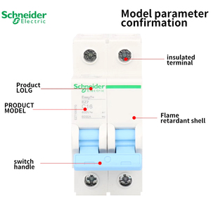 Schneider EZ7 1/2/3/4P 1-6-10-16-<span class=keywords><strong>20</strong></span>-32-4063A <span class=keywords><strong>Disjoncteur</strong></span> miniature de type C - Product Image 2