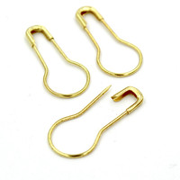 Épingle de sûreté plaquée en forme de poire, épingle de sûreté géante pour accessoires vestimentaires