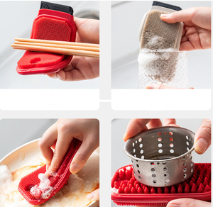 Spazzola in Silicone a Doppia Faccia per Frutta e Verdura - Spazzola Manuale Multiuso per Patate e Carote - Apriscatole e Utensile da Cucina <span class=keywords><strong>Cestari</strong></span> - Product Image 3