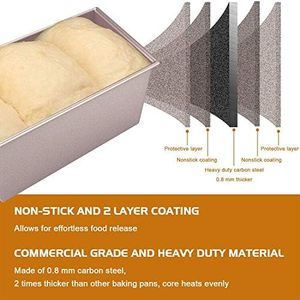 Moule à pain de boulangerie ovale antiadhésif en alliage d'aluminium résistant à la chaleur avec couvercle, idéal pour la cuisson française et les mini-pains. - Product Image 3