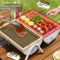 Barbecue à Charbon Portable Petit Grill Compact pour Camping, Voyage en VR, Pique-nique, Patio et Plage