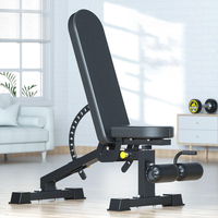 Banco de Pesas Ajustable de Metal Resistente para Uso Comercial - Equipo de Gimnasio Multifuncional Plegable para Ejercicios Declinados/Planos