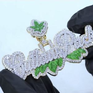 จี้ห้อยคอเงินแท้ S925 แบบสั่งทำพิเศษ ประดับเพชรโมอิสซาไนต์ ดีไซน์ฮิปฮอป พร้อมโลโก้เพชร VVS - Product Image 4