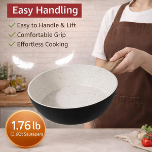 High Quality Cooking Pots And Pans Glass Lids Bakelite Handles Gas <b>Induction</b> Stoves Green Ceramic <b>Cookware</b> <b>Set</b> - Product Image 5