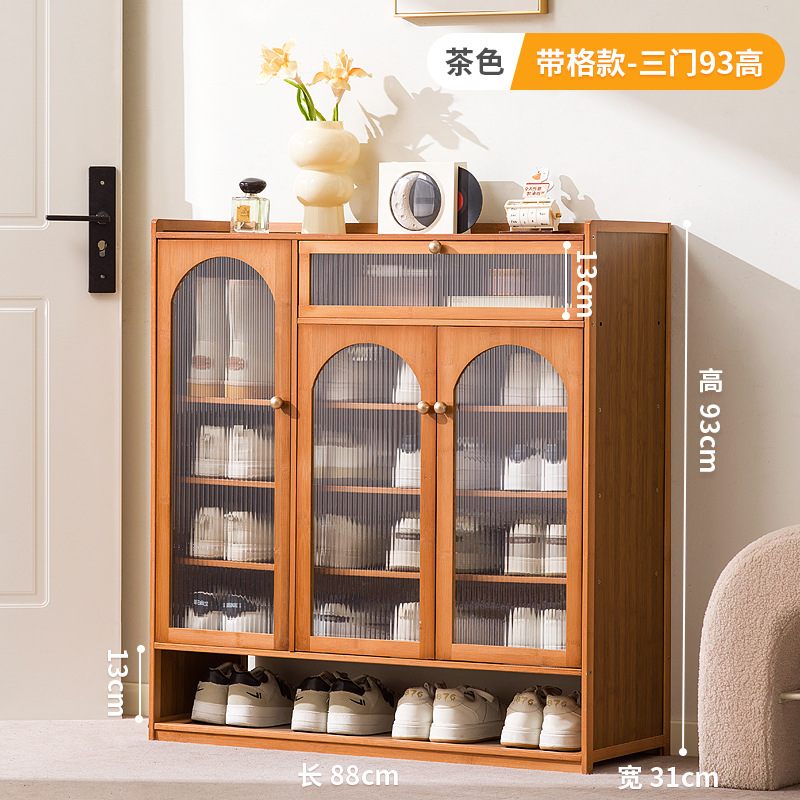 Brown - Three doors, seven drawers