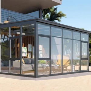 Manufacturer Glass <strong>House</strong> Panoramic View Aluminum Alloy Sunrooms Double Tempered Glass Modern Design Scenic Viewing Prefab <strong>House</strong> - Product Image 2