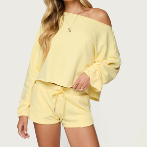 Sudadera con Capucha Personalizada, Cuello Redondo con Rayas, Parche Bordado, Sudadera Gruesa con Logotipo Personalizado, Sudaderas con Capucha Personalizadas para Mujer - Product Image 1