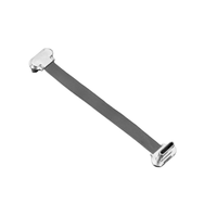 Câble de charge rapide USB-C mâle-mâle coudé ultra-plat, câble de données USB 2.0 plat, 7,5 cm, noir