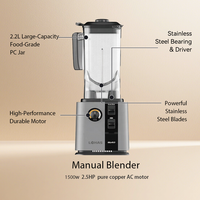 Lohas Elektrische Commerciële Blender Keukenblender Smoothie Maker Heavy Duty Voedselverwerker Multifunctionele Kookblender voor Thuisgebruik