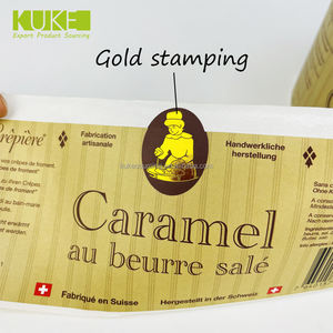 Özel Logo çıkartması etiket baskı su geçirmez rulo sentetik kağıt yapıştırıcı yuvarlak Logo sıcak damga Sticker - Product Image 2