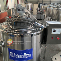 Pasteurisateur de lait 500L à isolation interstitielle avec chauffage à l'eau réglable 32-95°C, machine de pasteurisation de jus d'orange