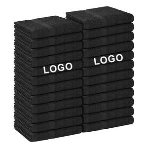 Toalla de salón de peluquería Jacquard individual 100% algodón con logotipo bordado cara bajo MOQ impreso masaje tela protección - Product Image 2