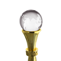 Ensemble de cadeaux en métal sur mesure, piliers de sablier 3d, trophée et récompenses en boule de cristal