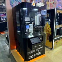 Machine à café robotisée W200-S avec bras robotique Barista, prend en charge les paiements NV9, changeur de monnaie C6100, carte de crédit, DIY Latte Art, Kiosque à café