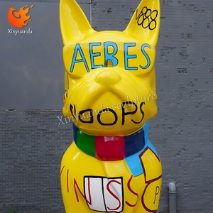 Sợi Thủy Tinh Phim Hoạt Hình Graffiti Pháp Bulldog Điêu Khắc Tùy Chỉnh Màu Trung Tâm Mua Sắm Internet-Nổi Tiếng Kiểm Tre-Trong Trang Trí Hợp Thời Trang Nghệ Thuật Lớn - Product Image 6